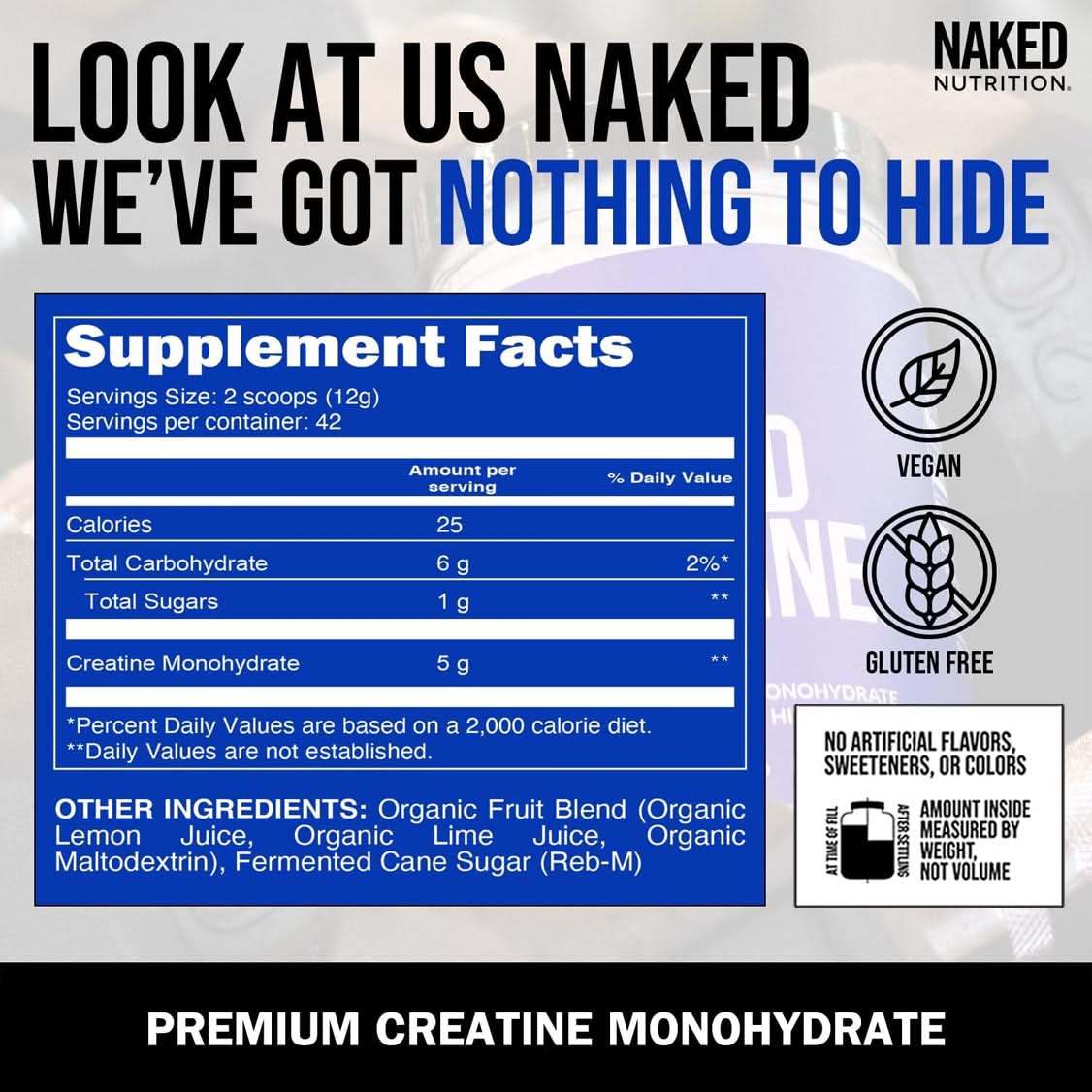 Lemon Lime Creatine Monohydrate Powder - Lemon Lime, Simple Performance Training Support