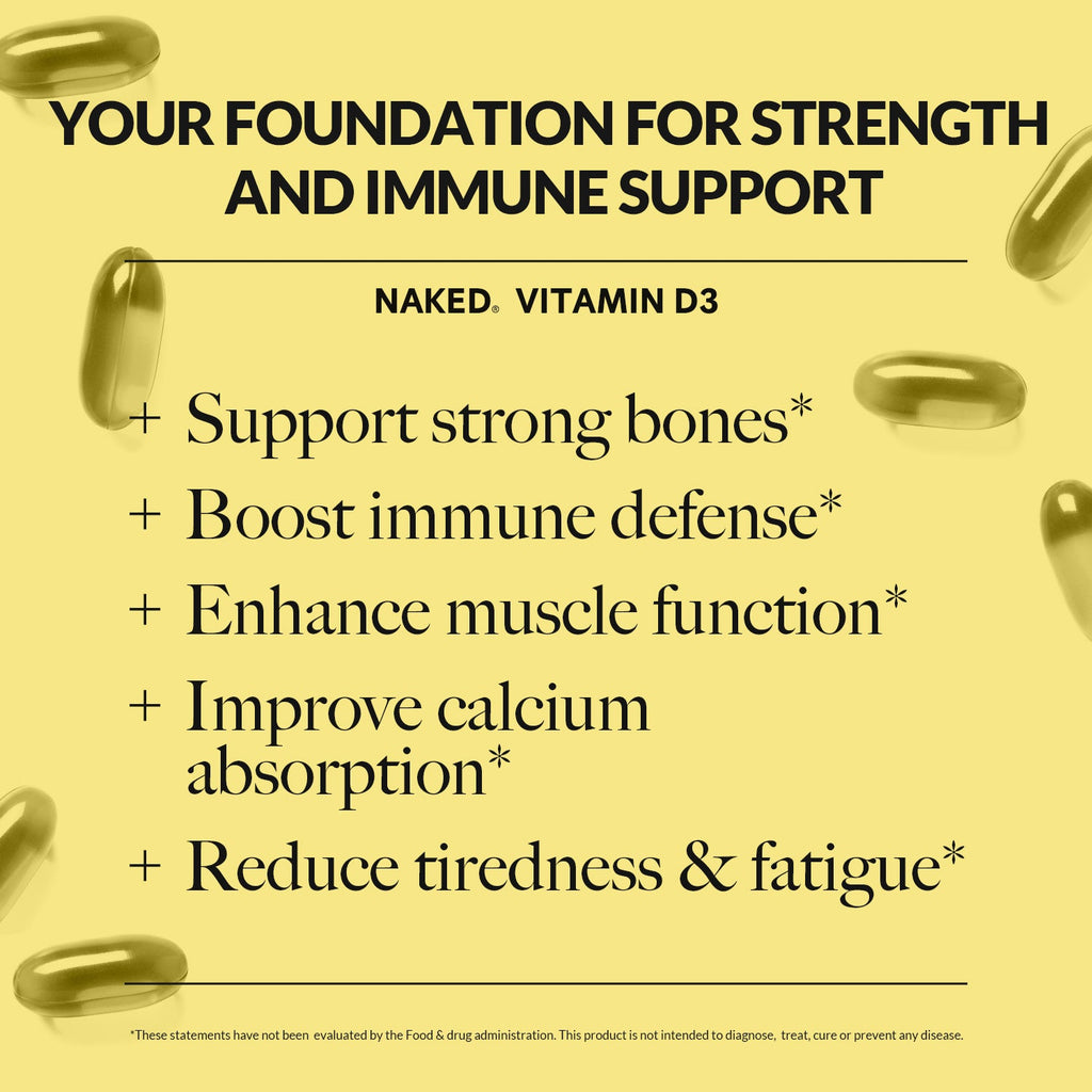 Daily Vitamin D3 Supplement - Vitamin D3, Minimal Ingredient Health Support