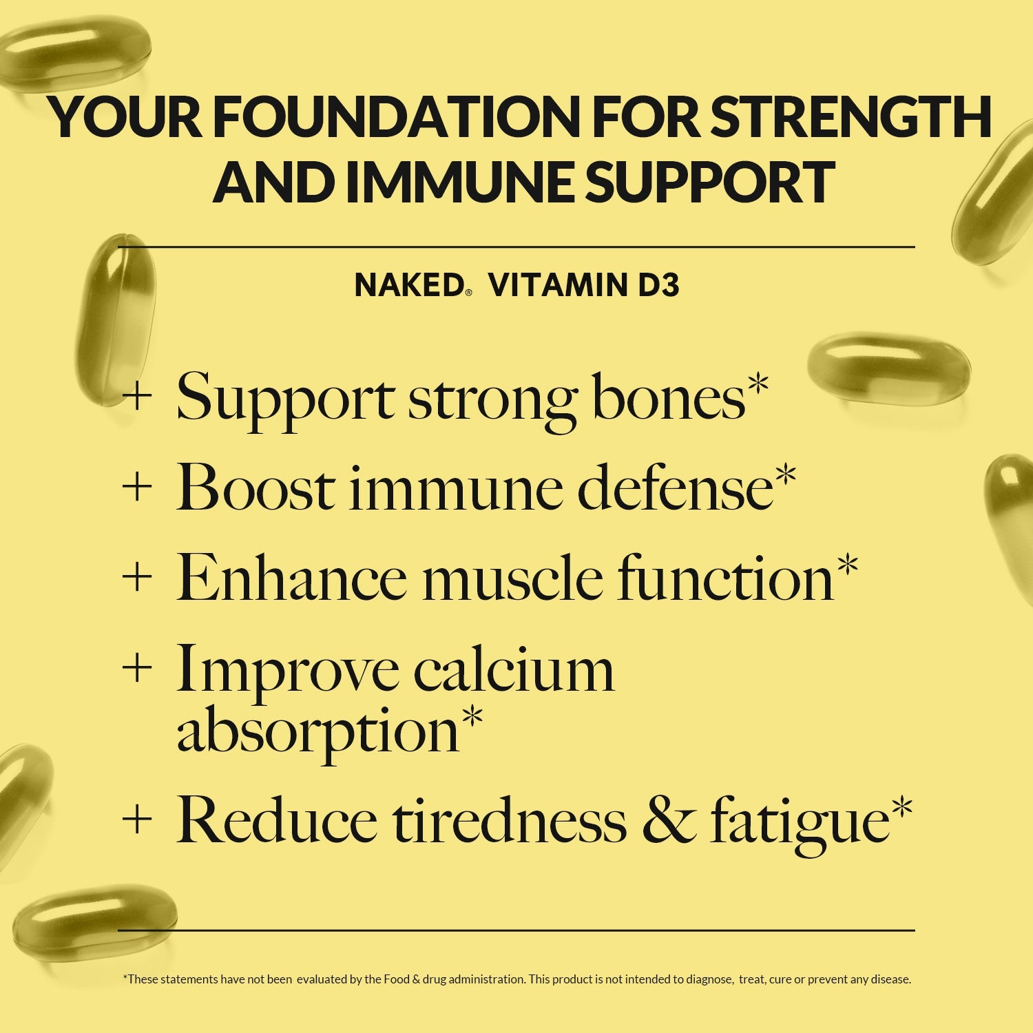 Daily Vitamin D3 Supplement - Vitamin D3, Minimal Ingredient Health Support
