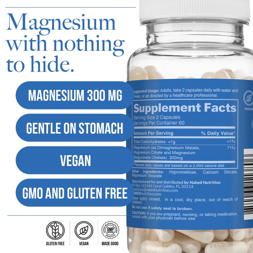 Daily Magnesium Supplement - Magnesium, Minimal Ingredient Health Support