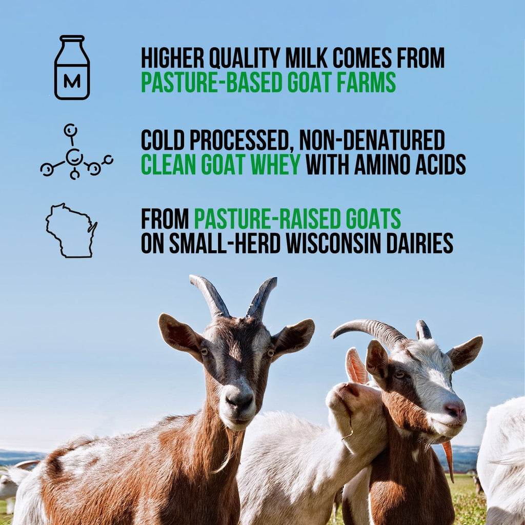 Chocolate Goat Whey Protein Powder - Chocolate, Pure Protein For Everyday Use