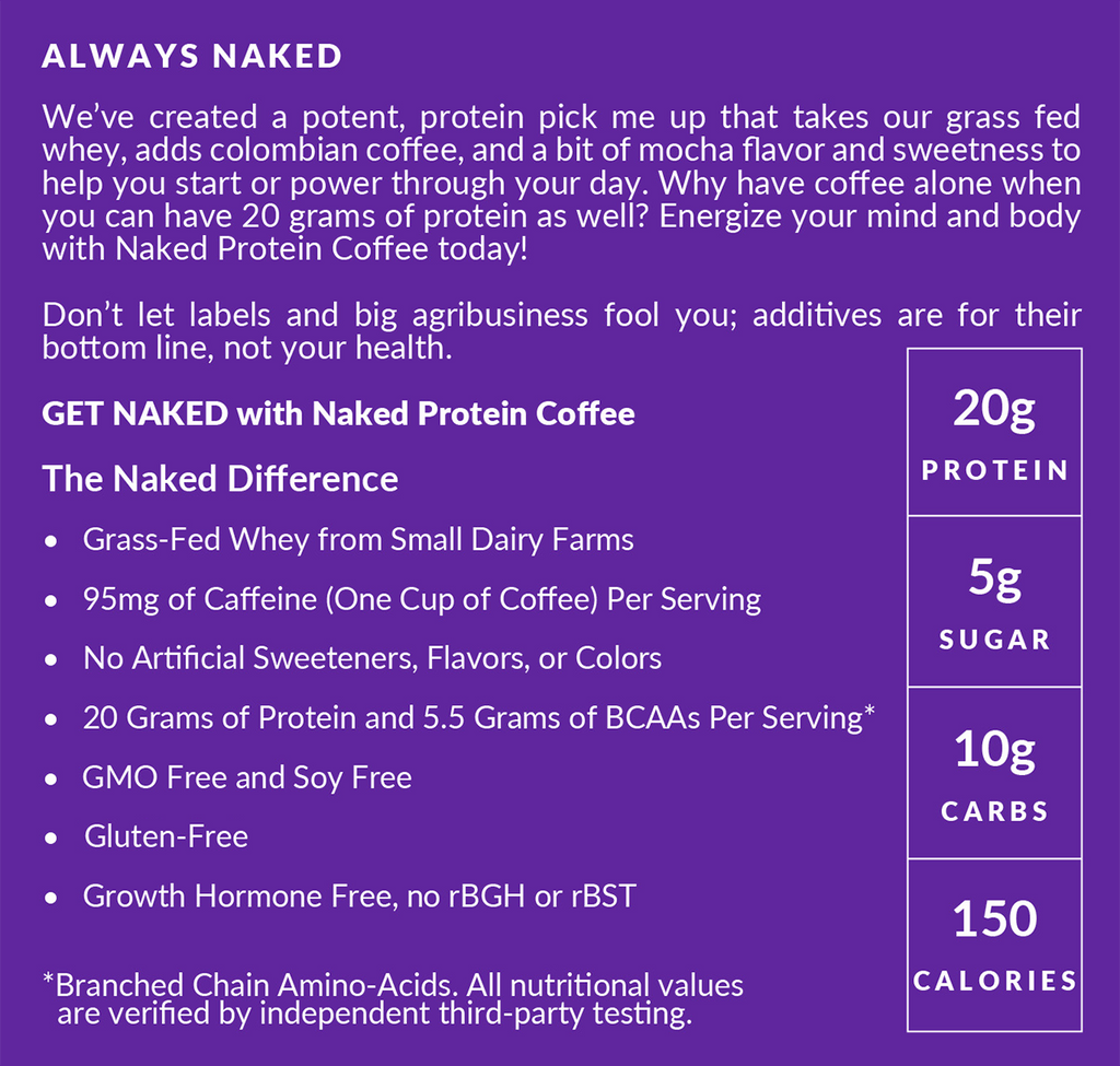 Mocha Latte Protein Iced Coffee - Mocha Latte, Minimal Ingredient Health Support