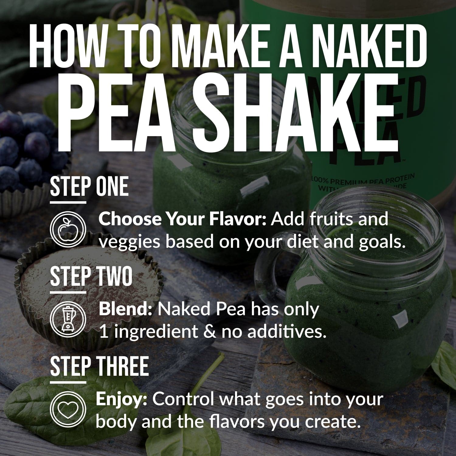 Pea Protein Powder 1lb - Unflavored, Smooth Plant Protein For Shakes