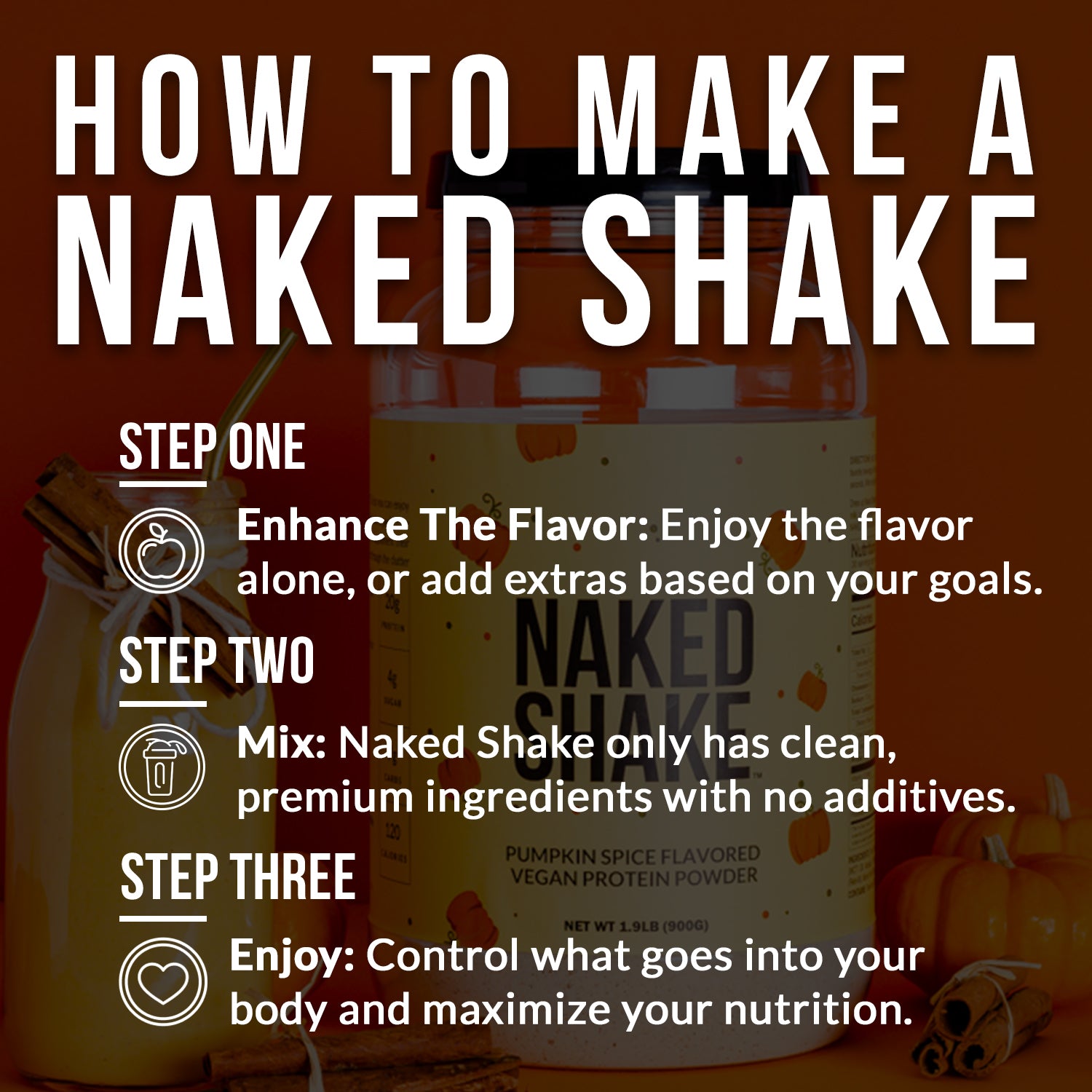 Pumpkin Spice Protein Shake - Pumpkin Spice, Minimal Ingredient Health Support