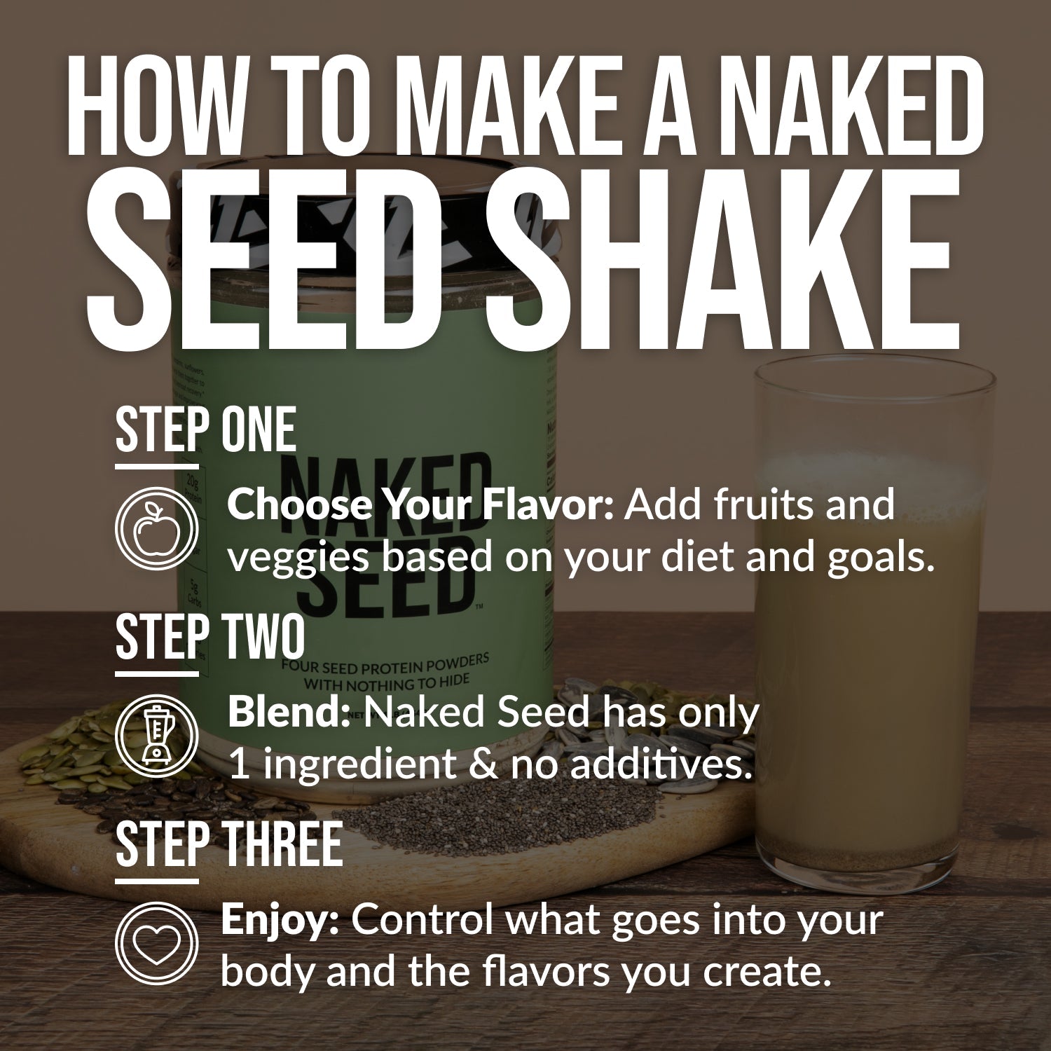 Seed Protein Powder, Smooth Plant Protein For Shakes