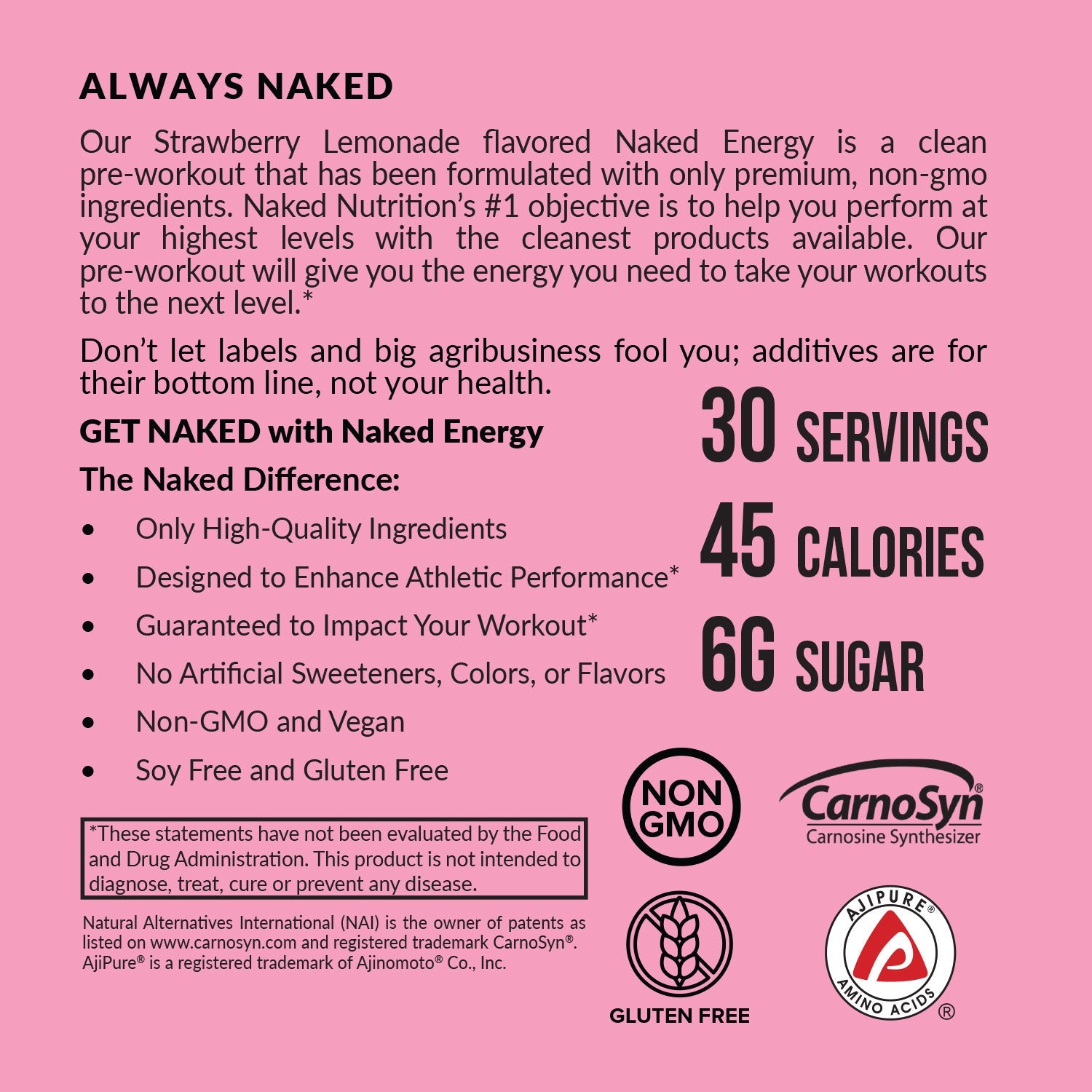 Strawberry Lemonade Pre Workout Supplement - Strawberry Lemonade, Active Performance Support Blend