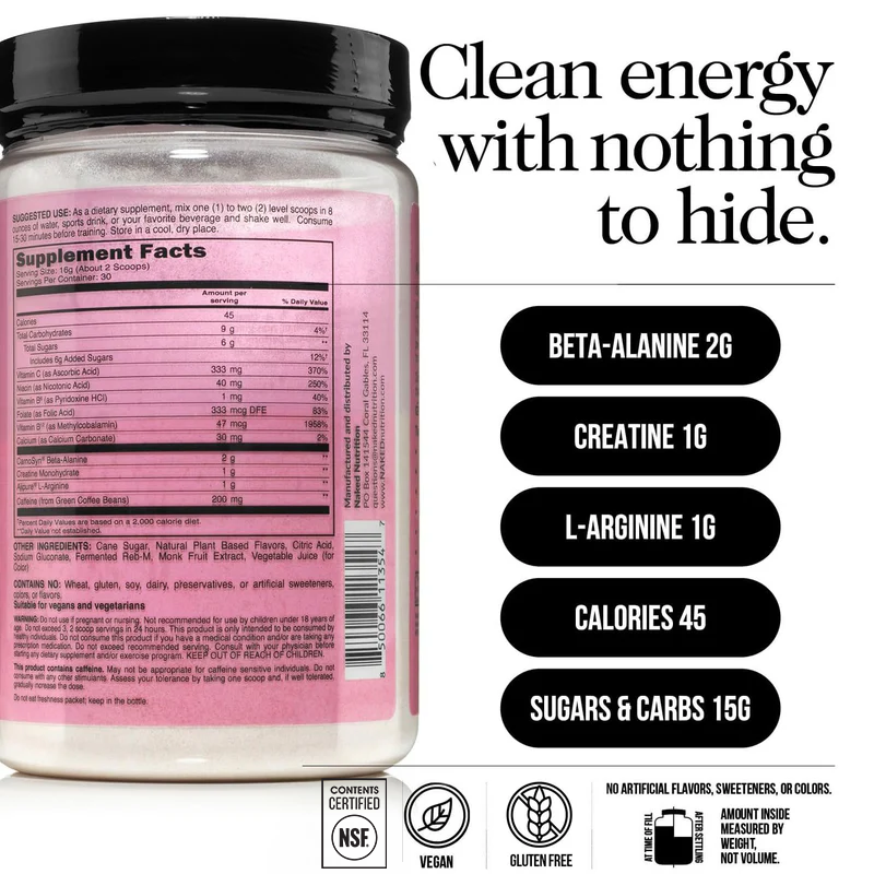 Strawberry Lemonade Pre Workout Supplement - Strawberry Lemonade, Active Performance Support Blend