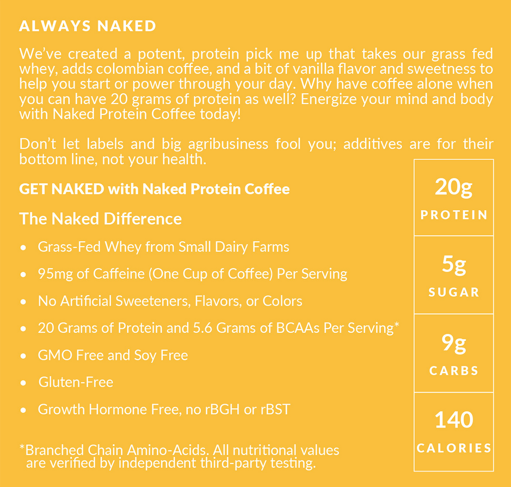 Vanilla Latte Protein Iced Coffee - Vanilla Latte, Minimal Ingredient Health Support