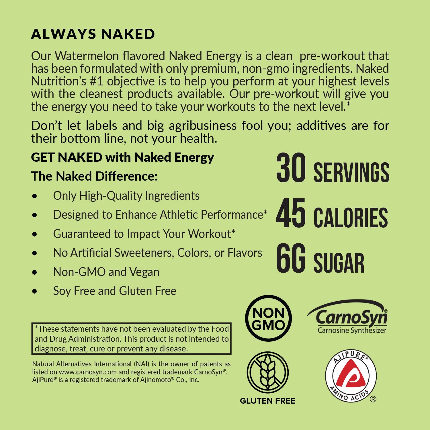 Watermelon Pre Workout Supplement - Watermelon, Active Performance Support Blend